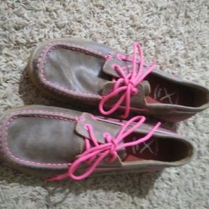 Women's pink leather Twisted X's